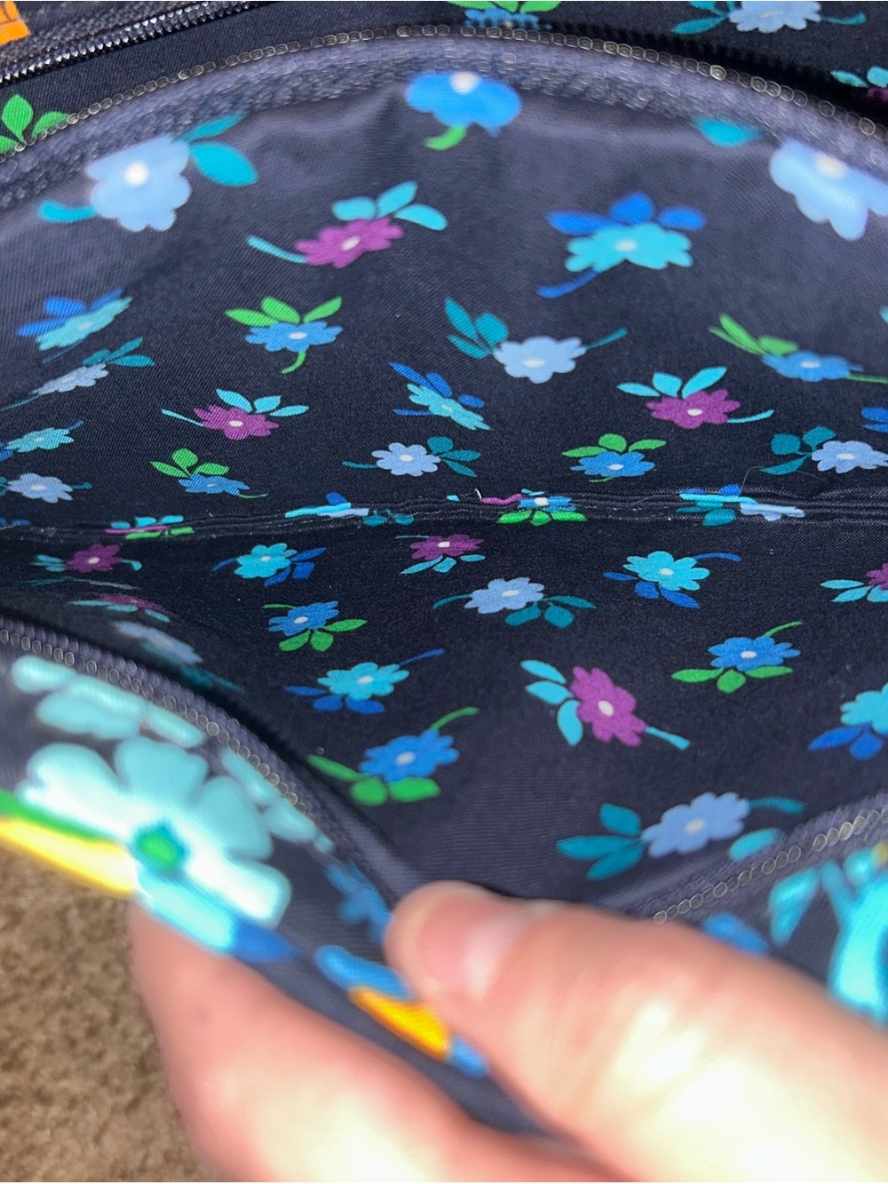 Vera Bradley Midnight Blues Medium Size Shoulder Bag - Picture 6 of 7